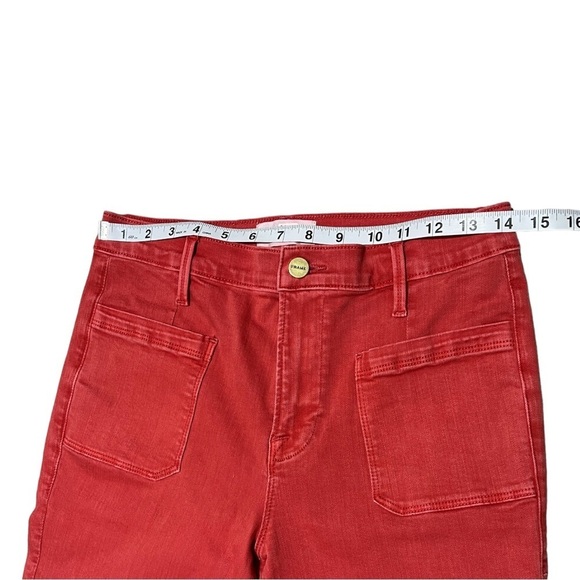 Frame Denim Le Bardot High Rise Skinny Ankle Jeans in Cherry Size 28 - Picture 10 of 14